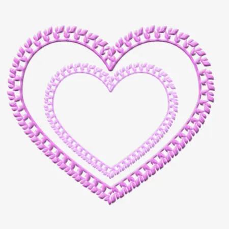 两个紫色的心免抠