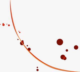 小清新红色弧线免抠