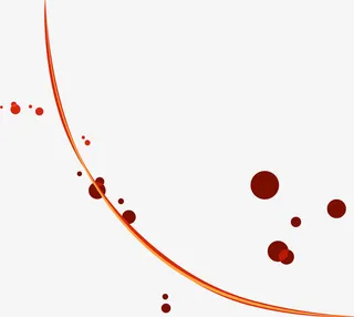 小清新红色弧线免抠