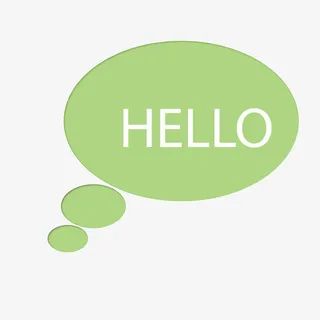 绿色的语言气泡设计免抠