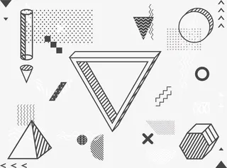 矢量简约孟菲斯风格元素免抠