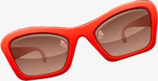 红色边框墨镜免抠