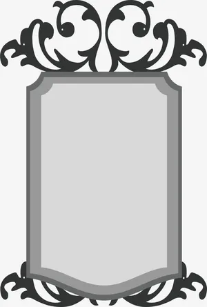 花纹古典竖边框免抠