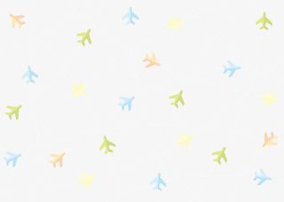 矢量清新彩色小飞机背景装饰素材