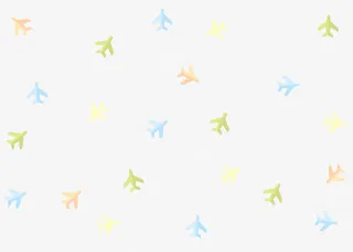 矢量清新彩色小飞机背景装饰素材