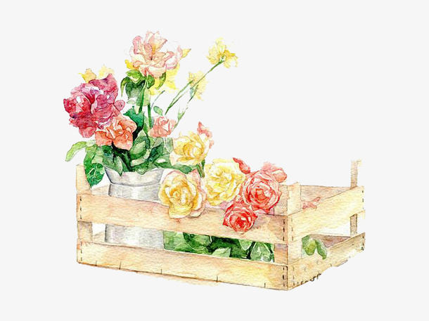 水彩鲜花免抠