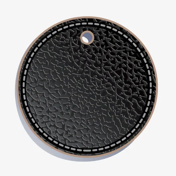 黑色圆形标签免抠