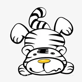 手绘老虎素材免抠免抠