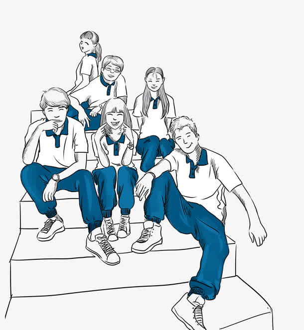 五四青年节校园青春活力主题免抠