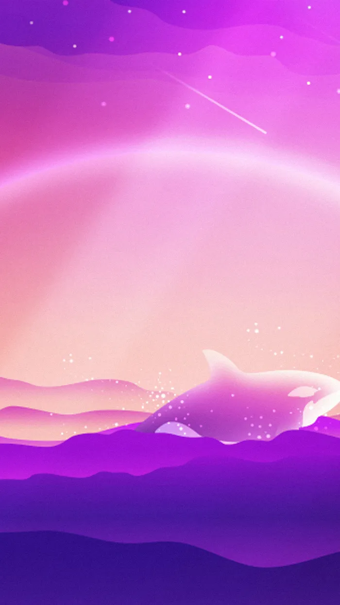 紫色海洋星空H5背景高清