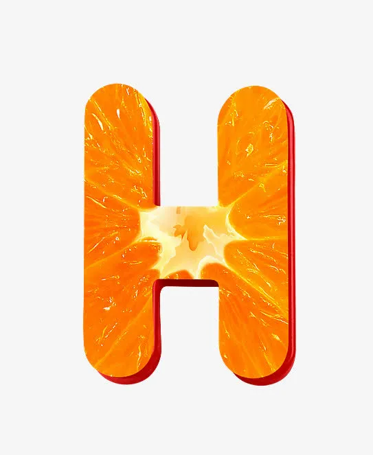 橙子字母h免抠