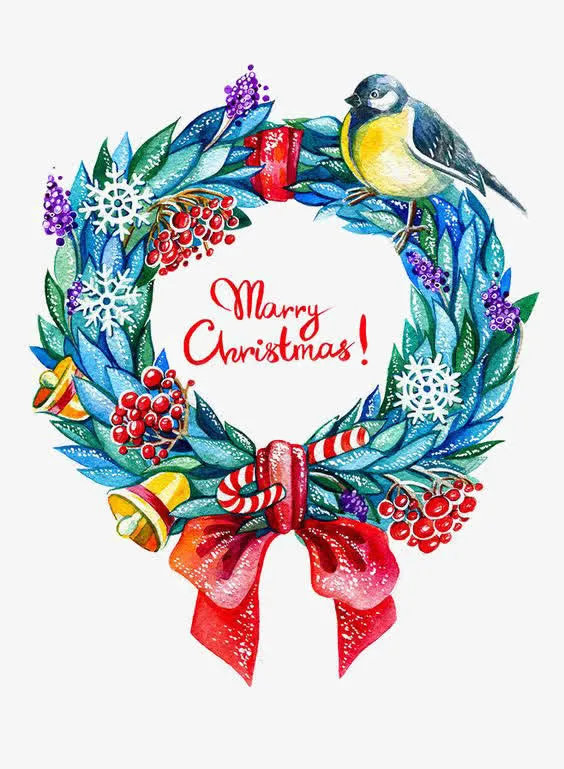 水彩圣诞节素材免抠