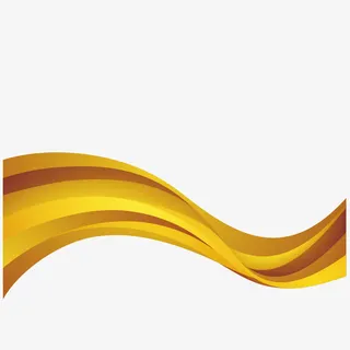 矢量金色装饰彩带免抠