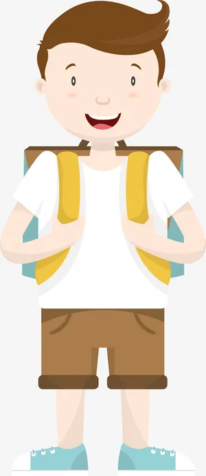 开学季上学的男孩免抠