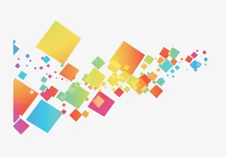 双十一立体几何图案免抠