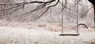 日系风景清新文艺秋千背景高清