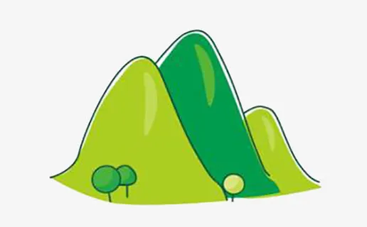 卡通可爱小山丘免抠
