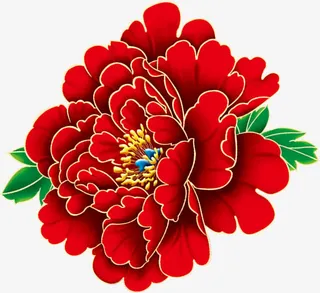 中秋节红花绿叶海报免抠