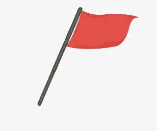 唯美精美旗帜红旗免抠