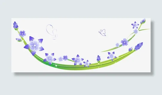 蓝色花朵底纹免抠