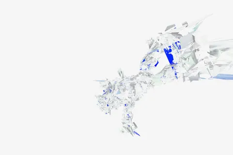 创意科技图案  破碎的玻璃免抠