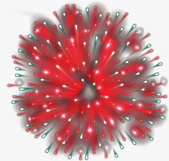 唯美红色烟花免抠