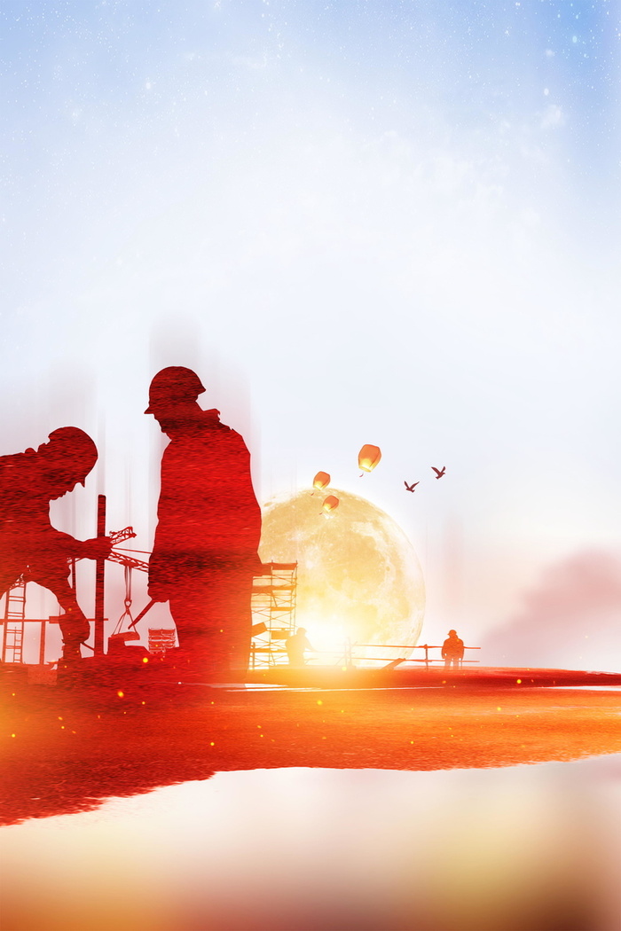 五一劳动节劳动光荣背景素材高清