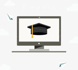 矢量网络在线学习课程png免抠标签元素