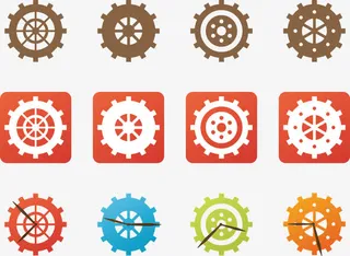 矢量图各式的齿轮免抠