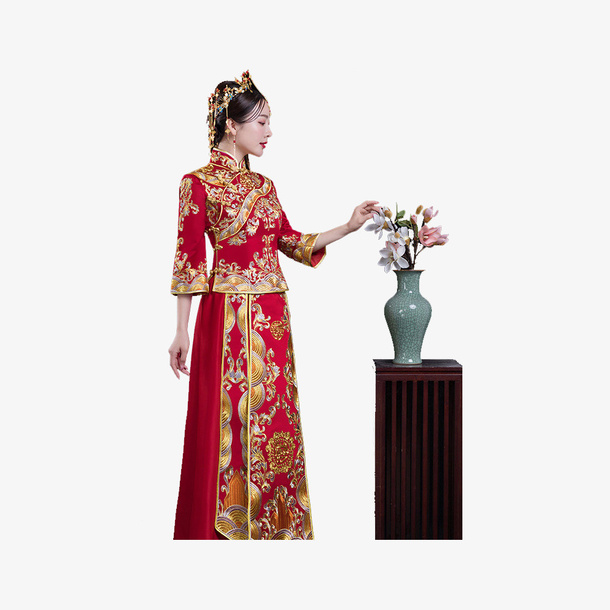 新娘出阁龙凤褂秀禾服免抠