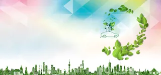 春季踏青绿色出行海报背景高清