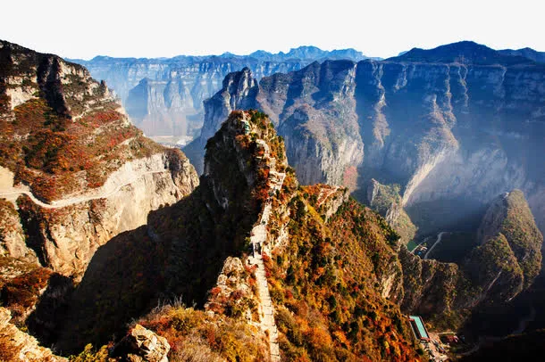 太行山大峡谷风景图免抠