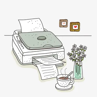 手绘工作台免抠