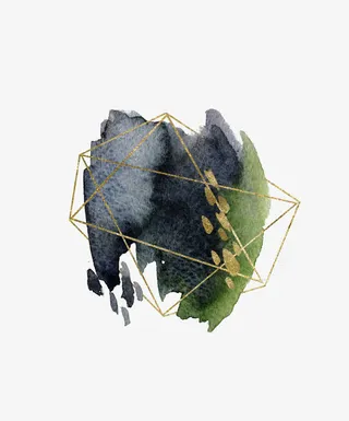 水墨手绘图形免抠