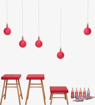 电商桌椅C4D装饰图案免抠