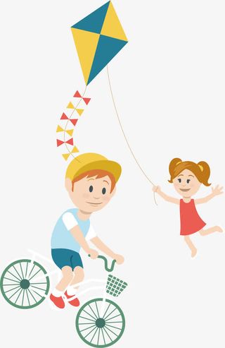 放风筝png元素免抠