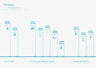 矢量时间线PPT素材免抠