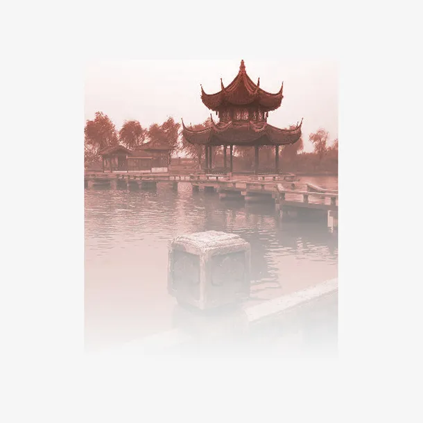 园林亭子底纹免抠