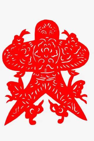 剪纸风筝免抠