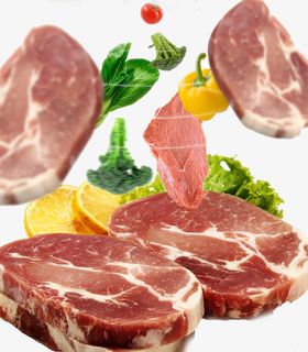 飞起来的肉块蔬菜水果图片免抠