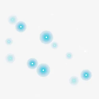 蓝色星光手绘插画免抠