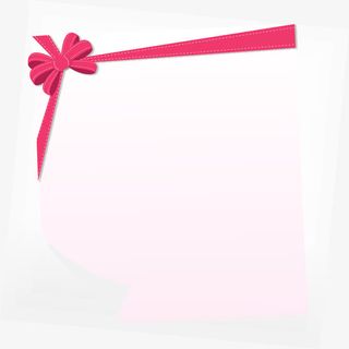 红色丝带边框免抠