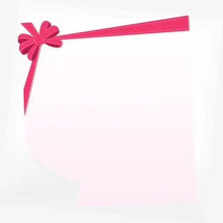 红色丝带边框免抠