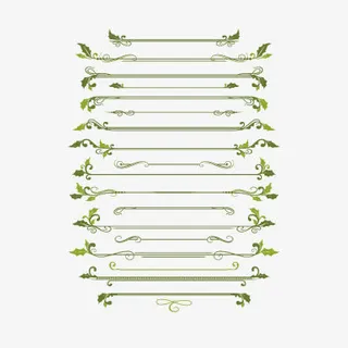 绿色藤蔓分割线免抠