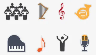 团队表演图标素材免抠