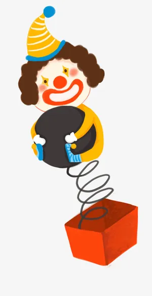 手绘可爱卡通插图愚人节小丑恶搞免抠