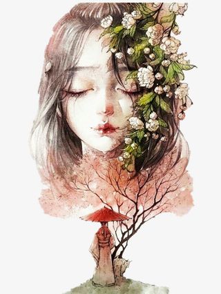 治愈系少女免抠