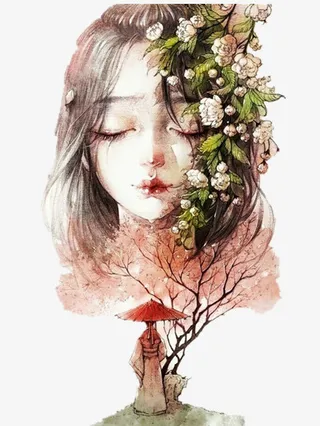 治愈系少女免抠