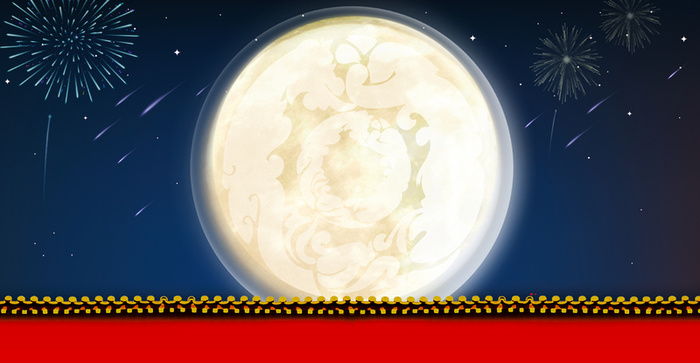 中国风满月背景高清