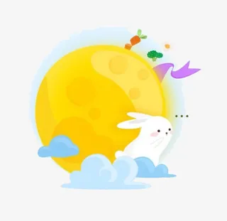 手绘中秋节月亮免抠